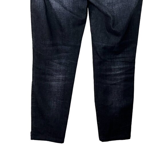 CLOSED Francesca Moto Cropped Jeans Women’s Size 24 Black Denim Altered Hem - Picture 6 of 14